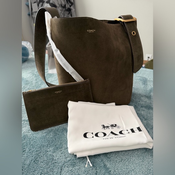 Coach Bleecker Bucket Bag - Olive - Picture 1 of 8